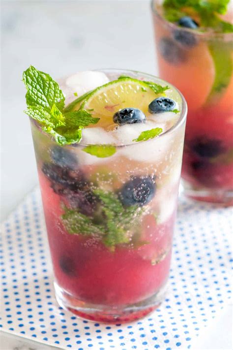 Easy Blueberry Mojitos Recipe 